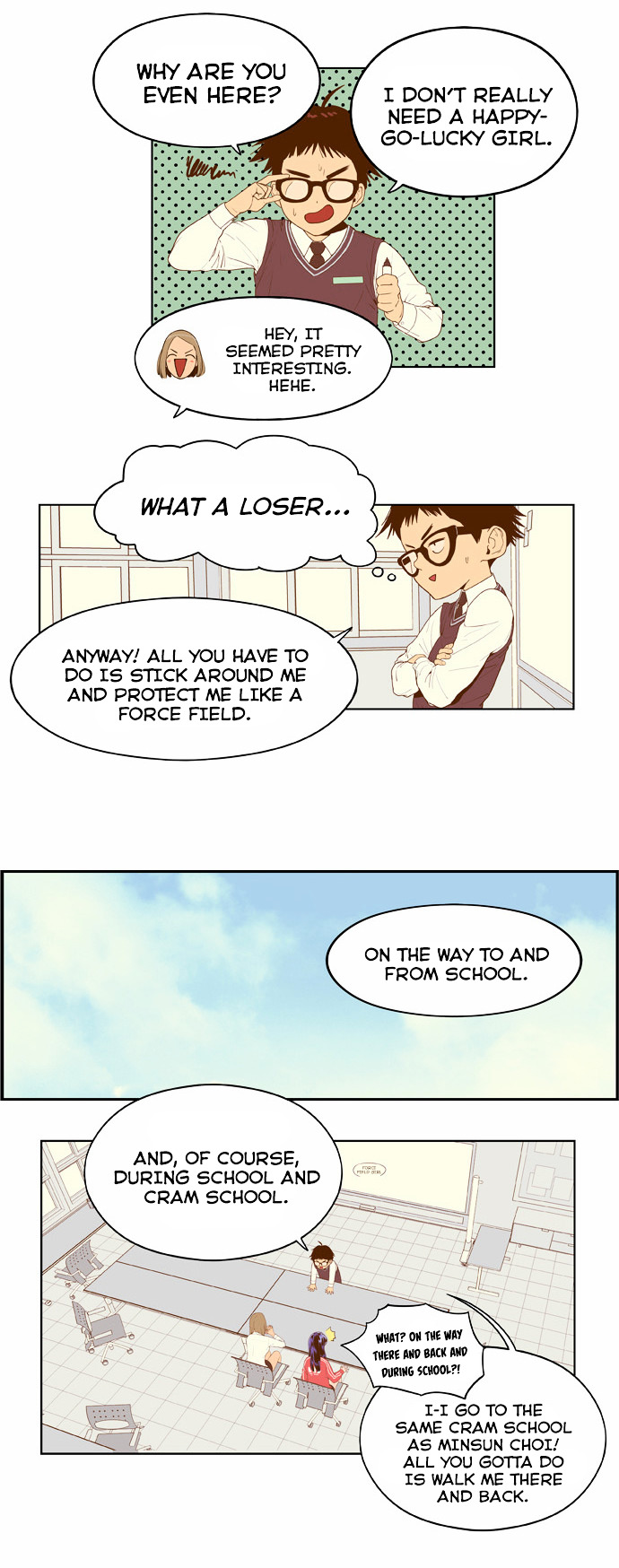 Force Field Girl Chapter 3 page 4 - Chapter 3 : Contract Established!!!