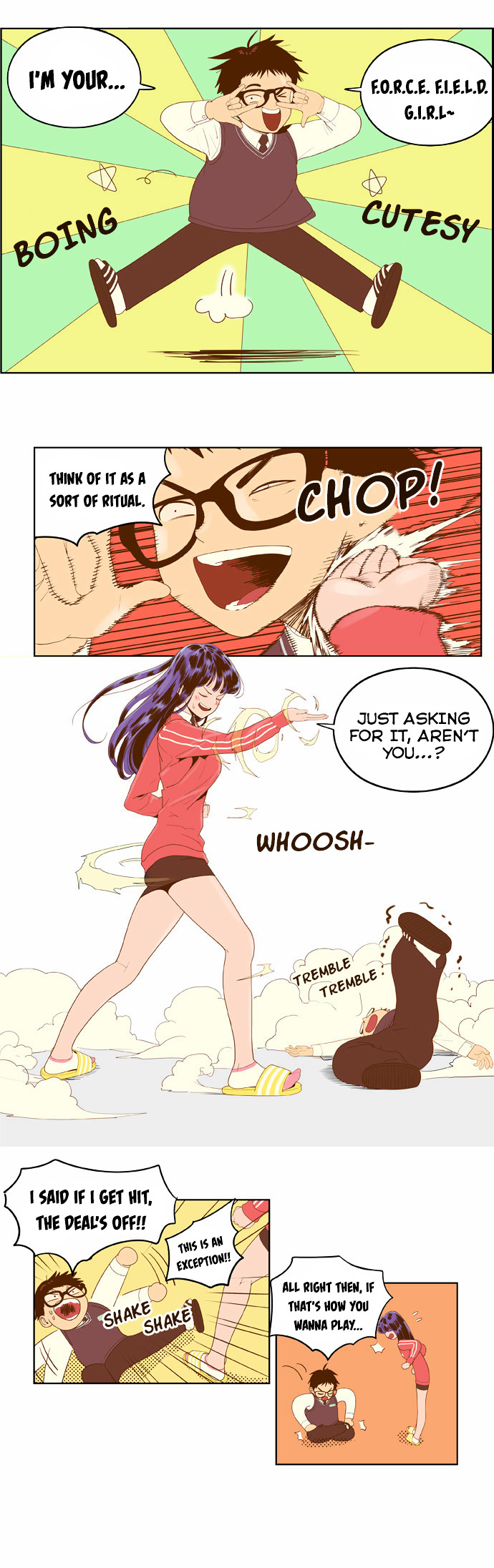 Force Field Girl Chapter 3 page 7 - Chapter 3 : Contract Established!!!