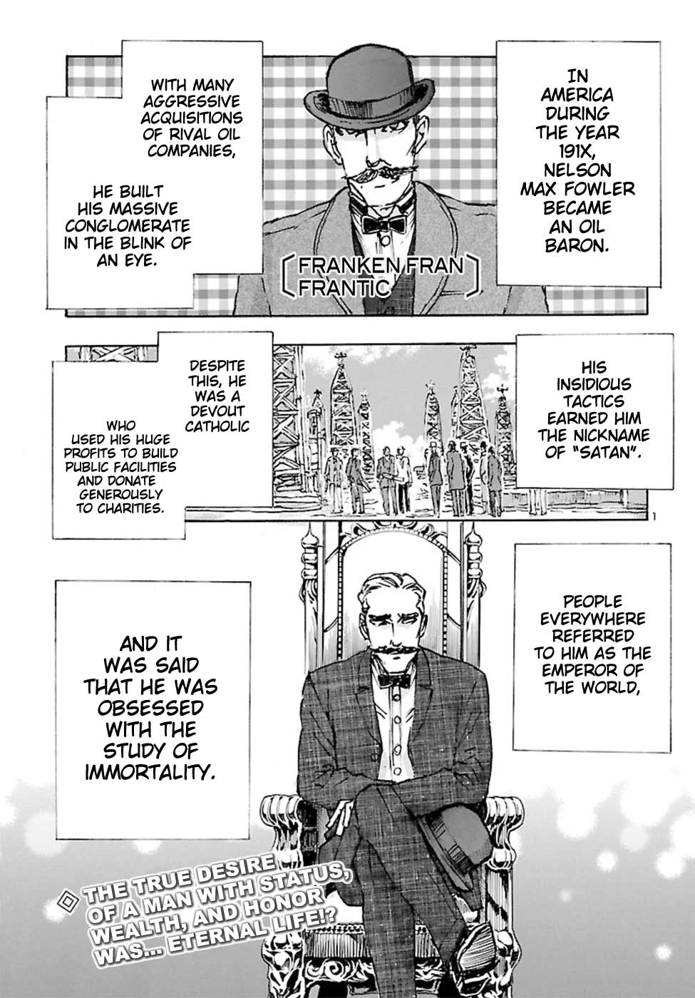 Franken Fran Frantic Chapter 17 page 1 - Chapter 17: The Man They Called Satan