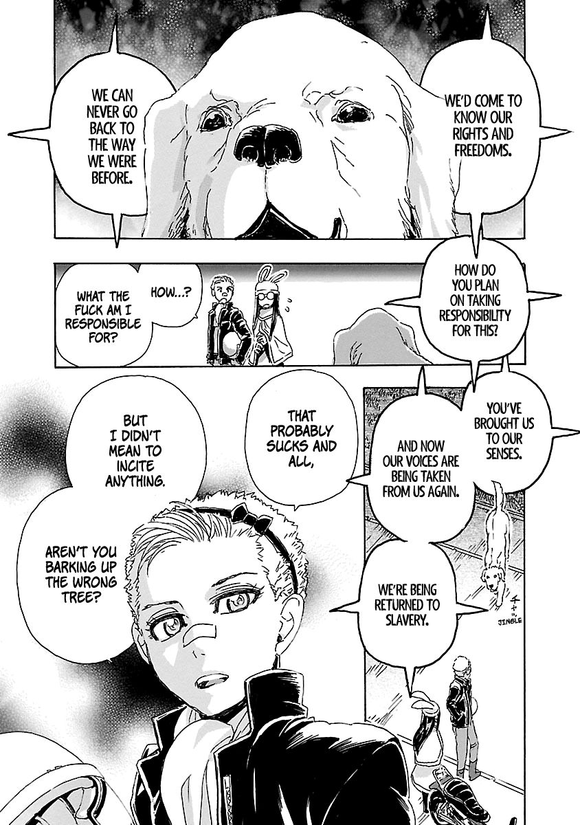 Franken Fran Frantic Chapter 3.3 page 22 - Chapter 3.3: Alice and The Rabbit's problem with canine rights.