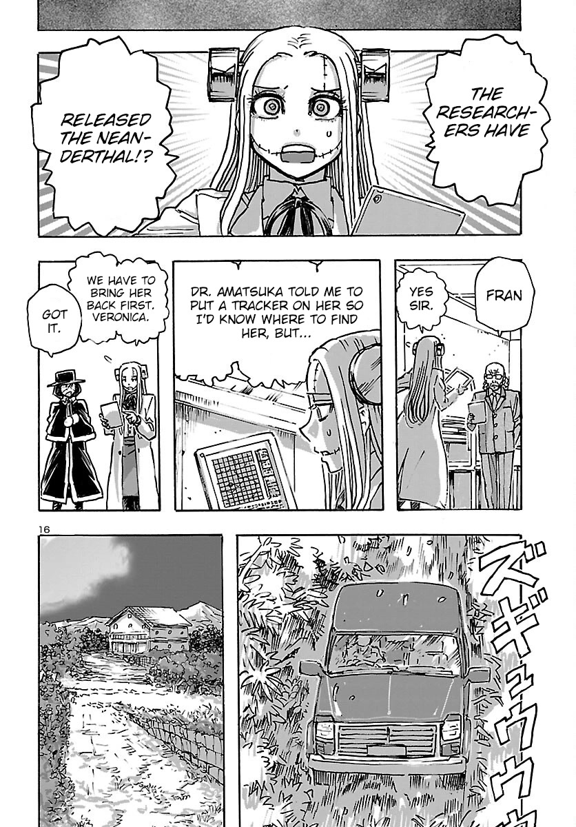 Franken Fran Frantic Chapter 44 page 16 - Chapter 44: Neanderthal Day