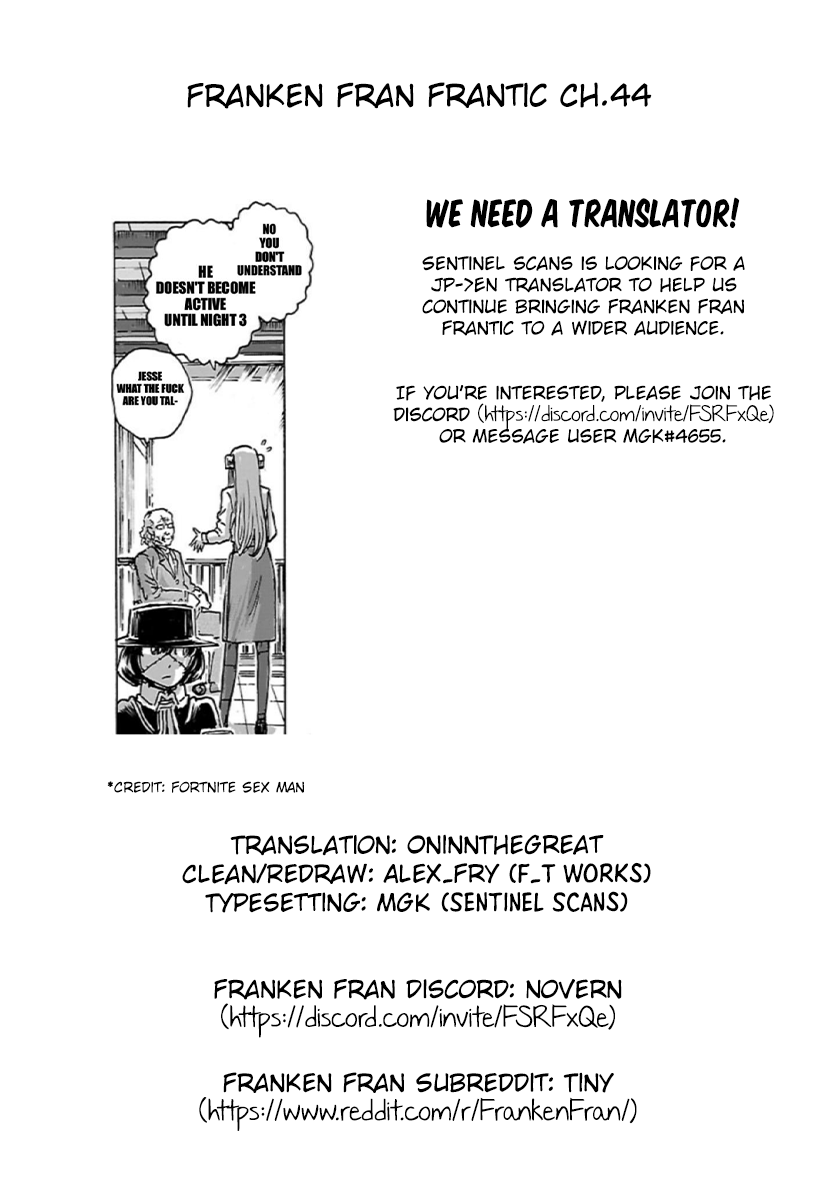 Franken Fran Frantic Chapter 44 page 24 - Chapter 44: Neanderthal Day