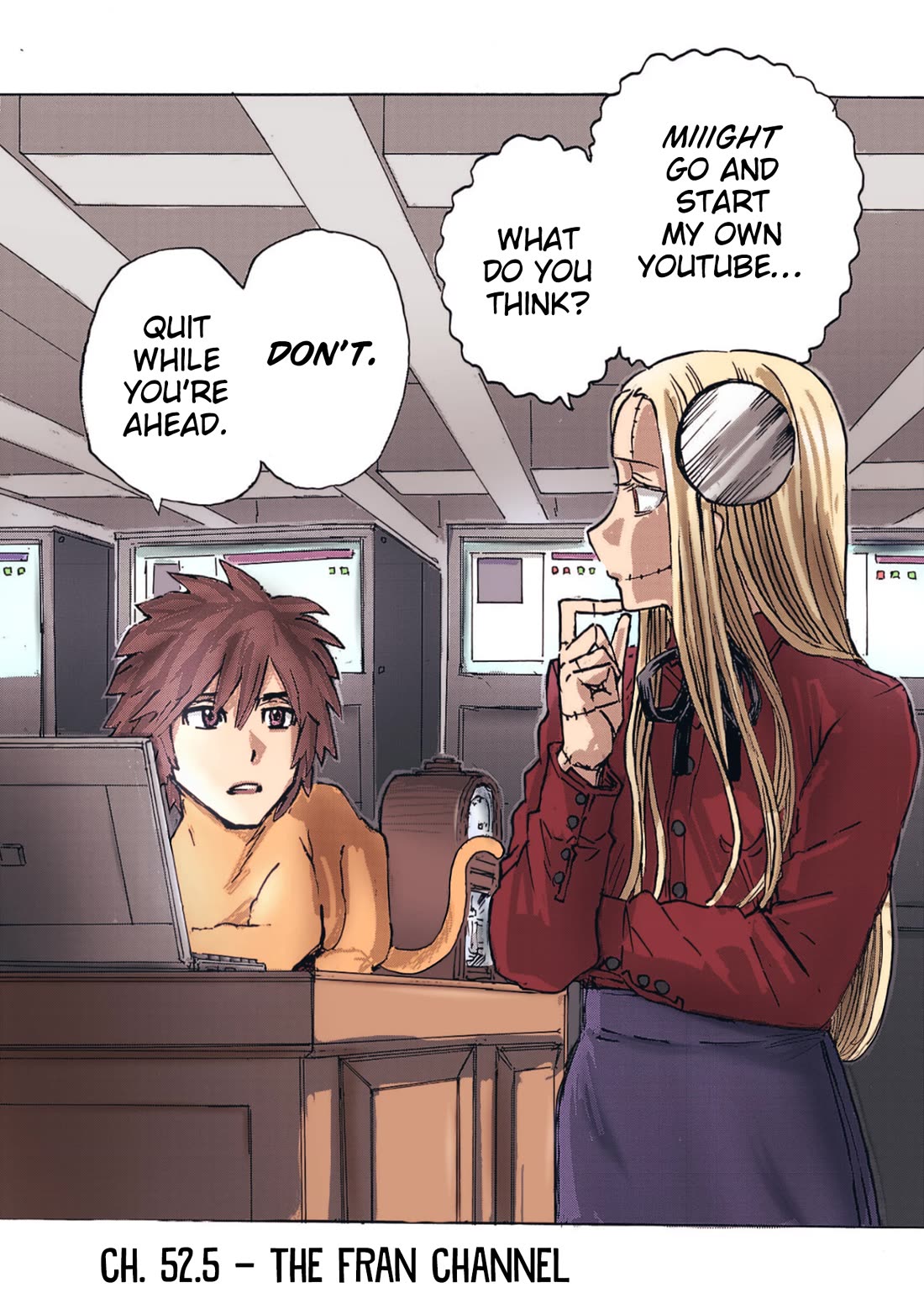 Franken Fran Frantic Chapter 52.5 page 1 - Chapter 52.5: The Fran Channel