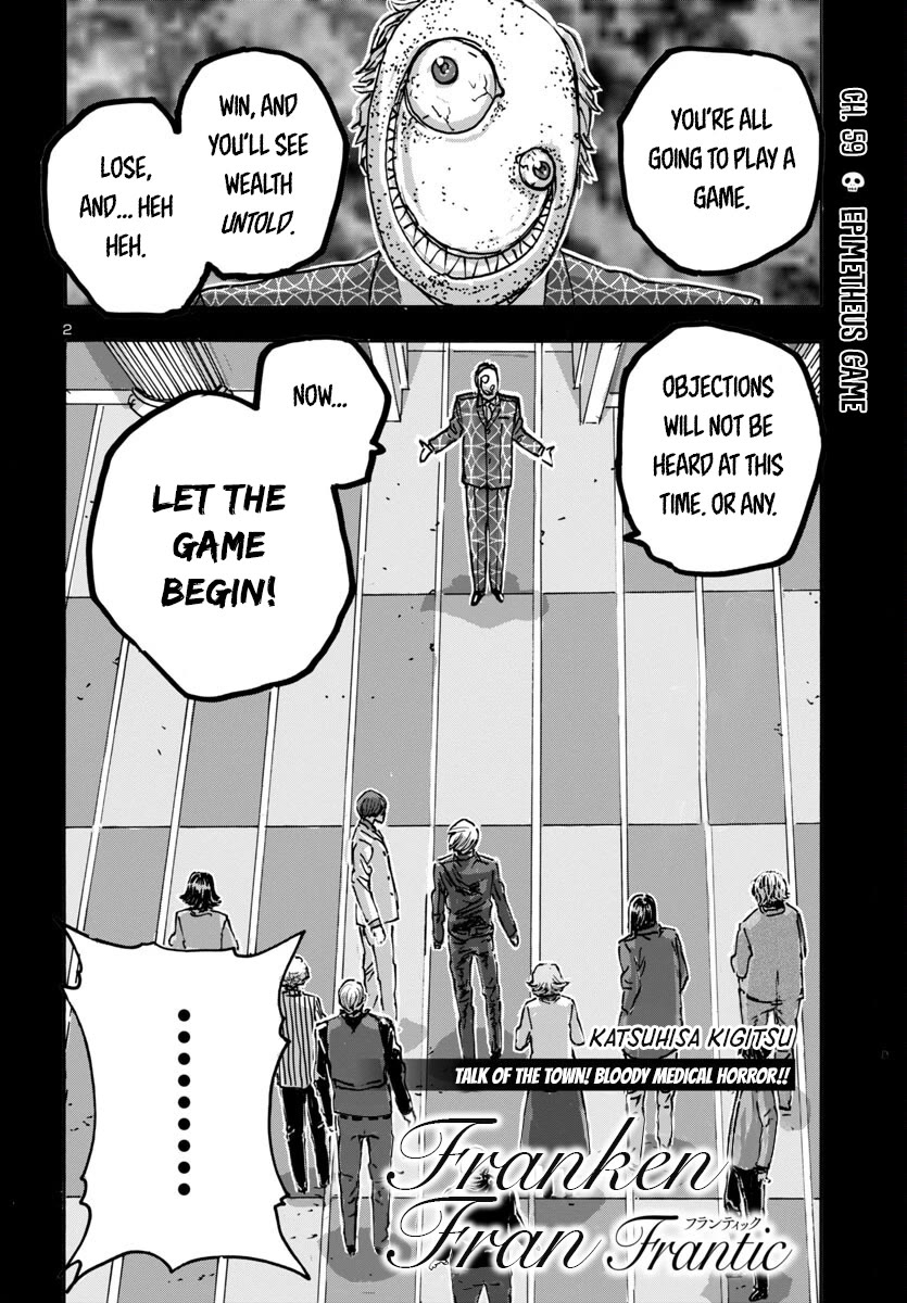 Franken Fran Frantic Chapter 59 page 2 - Chapter 59: Epimetheus Game