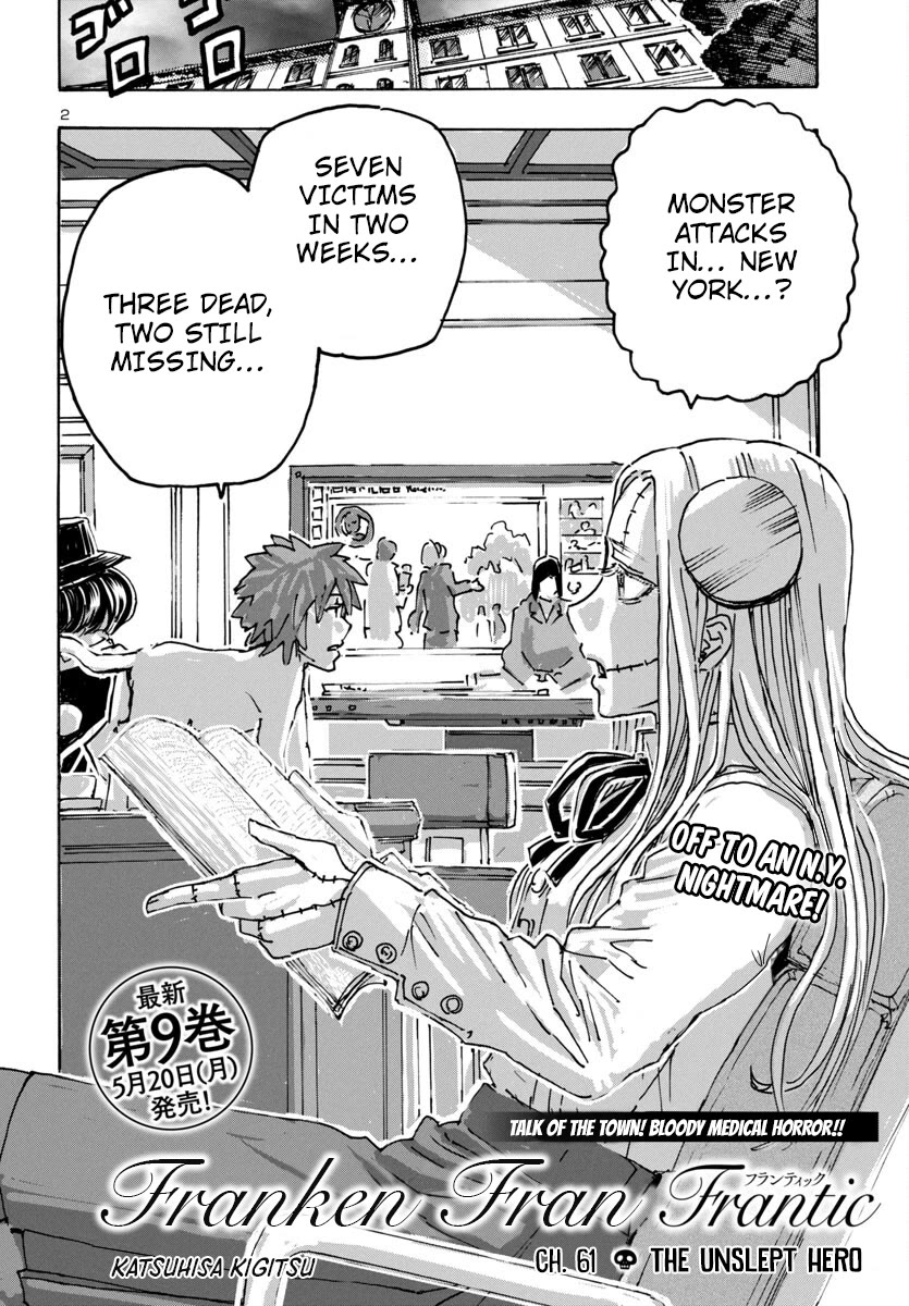 Franken Fran Frantic Chapter 61 page 2 - Chapter 61: The Unslept Hero