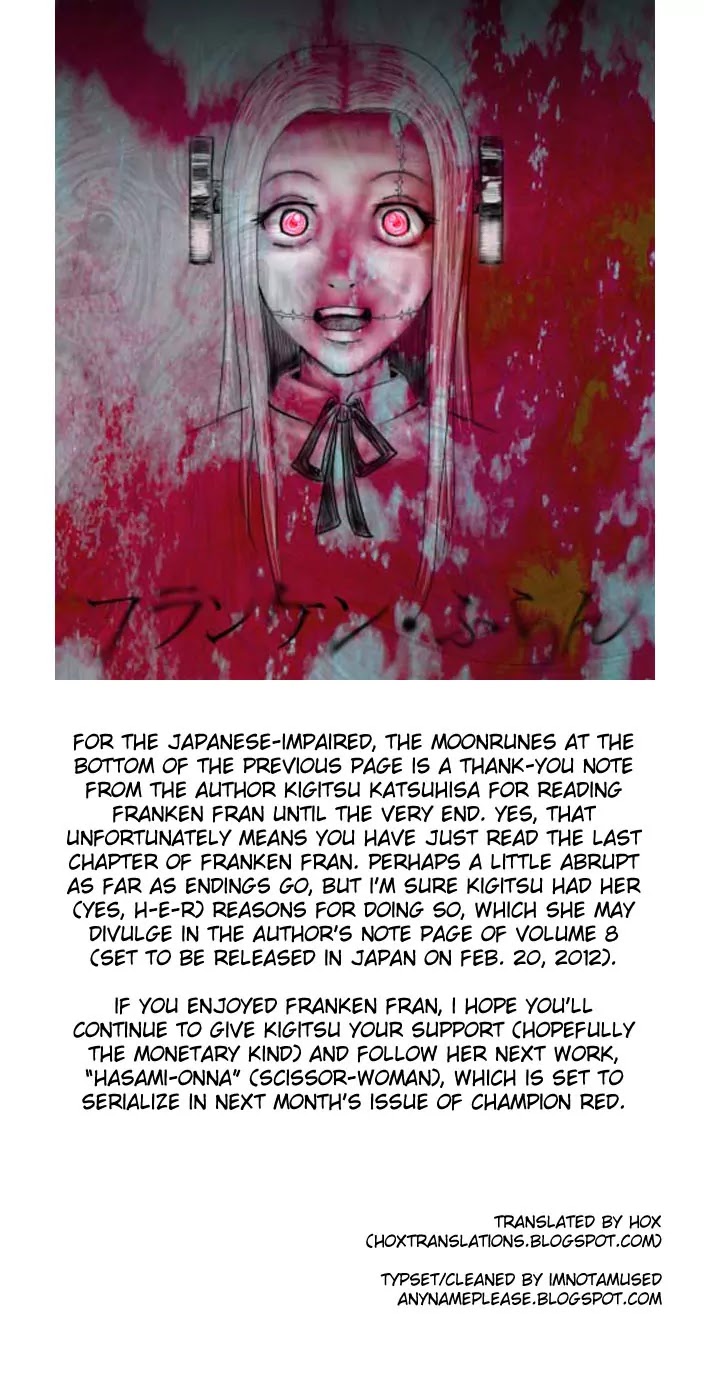 Franken Fran Chapter 61 page 24 - Chapter 61: Last Episode/Dream [End]