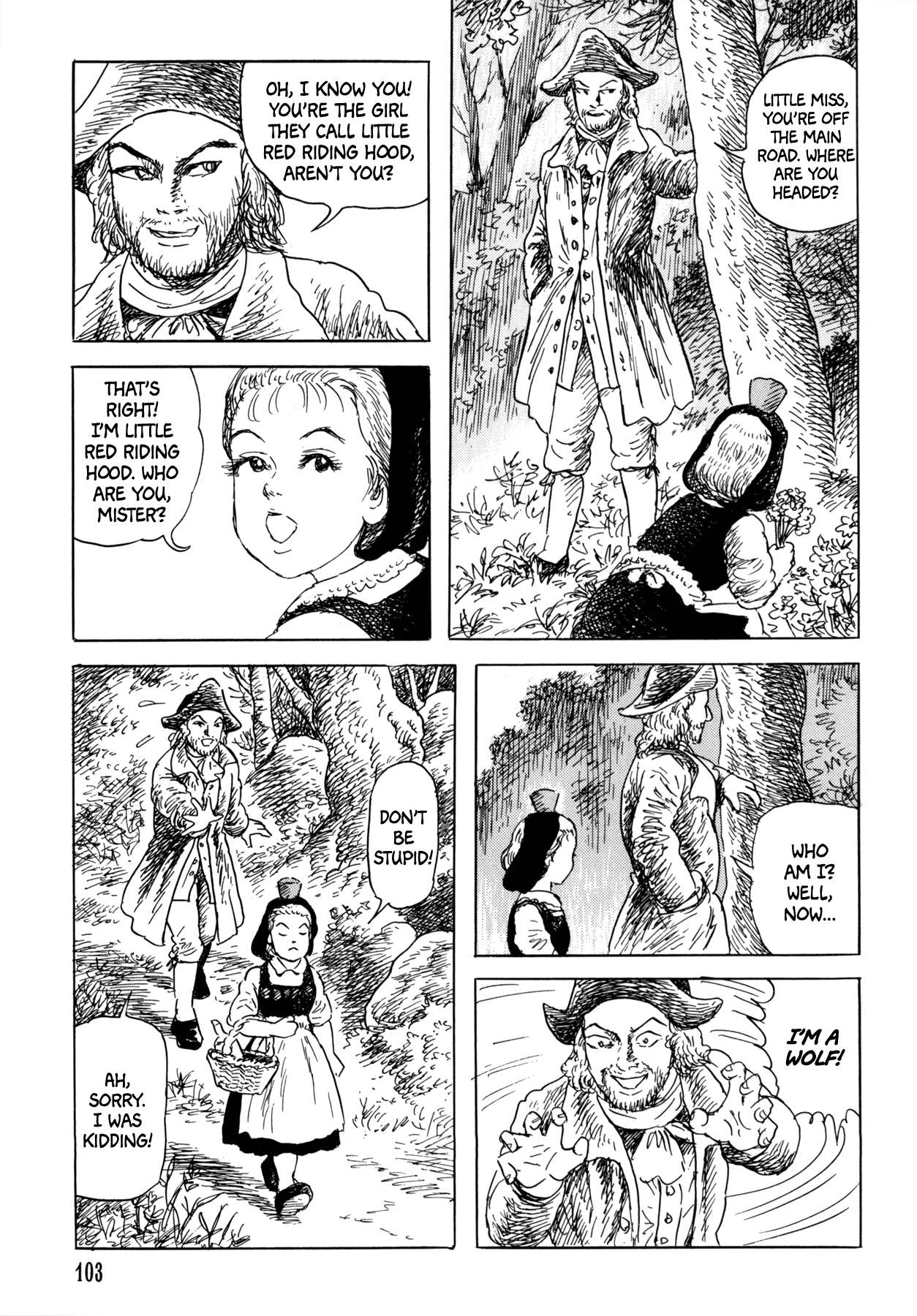 Frau Trude – Grimm-Adjacent Tales Chapter 4 page 3 - Chapter 4: Little Red Riding Hood