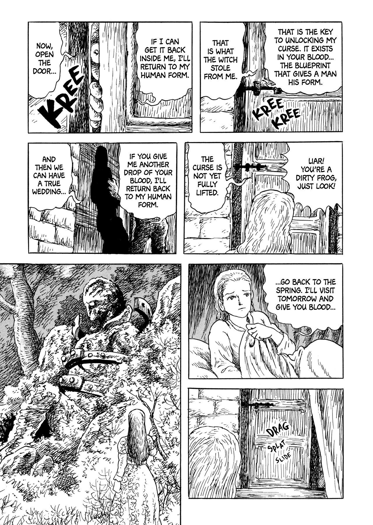 Frau Trude – Grimm-Adjacent Tales Chapter 5 page 13 - Chapter 5: The Frog King or Iron Heinrich