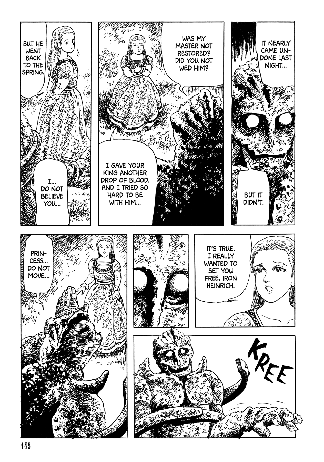Frau Trude – Grimm-Adjacent Tales Chapter 5 page 21 - Chapter 5: The Frog King or Iron Heinrich