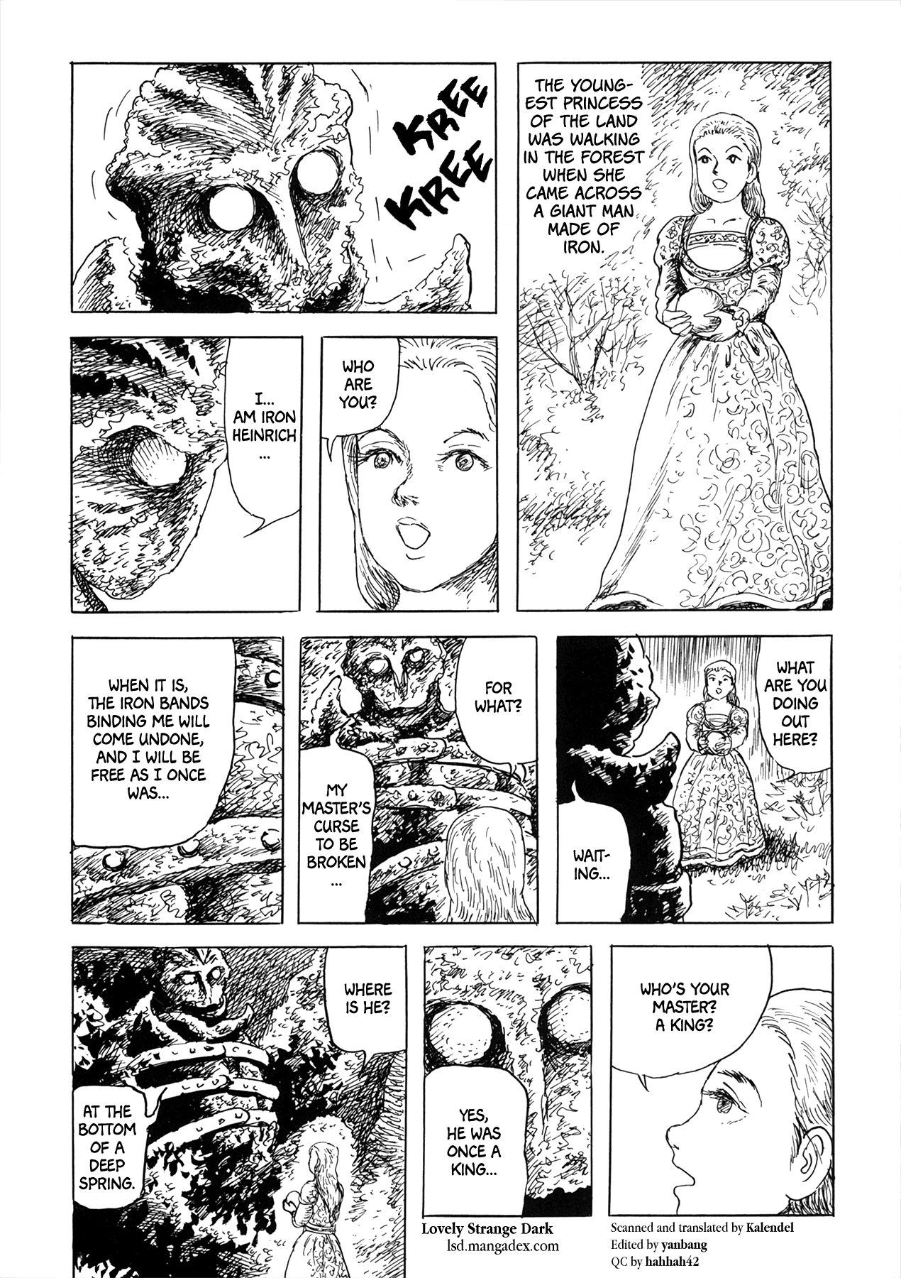 Frau Trude – Grimm-Adjacent Tales Chapter 5 page 3 - Chapter 5: The Frog King or Iron Heinrich