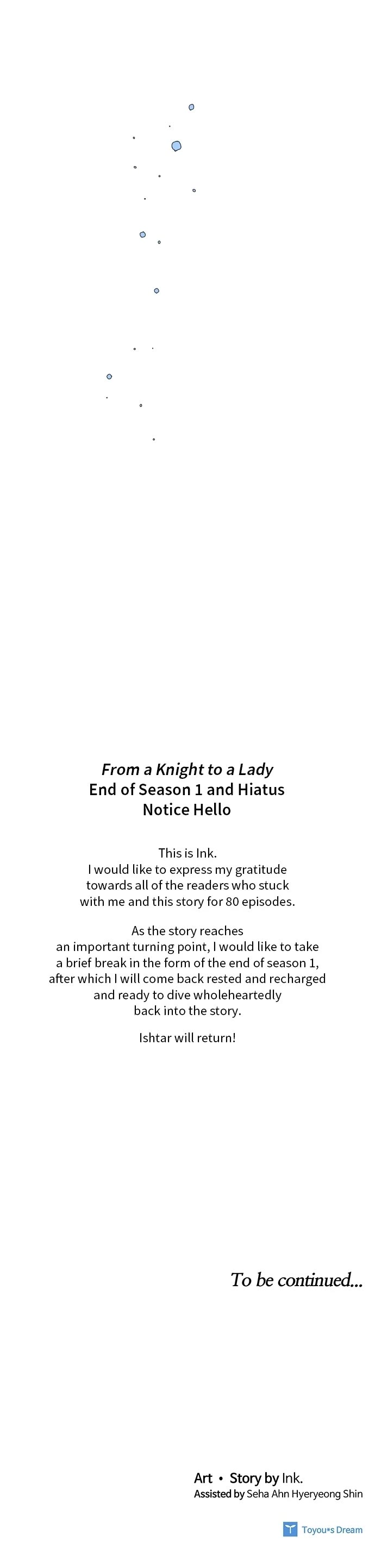 From a Knight to a Lady Chapter 80 page 37 - Chapter 80: Episode 80 (Season 1 Finale)