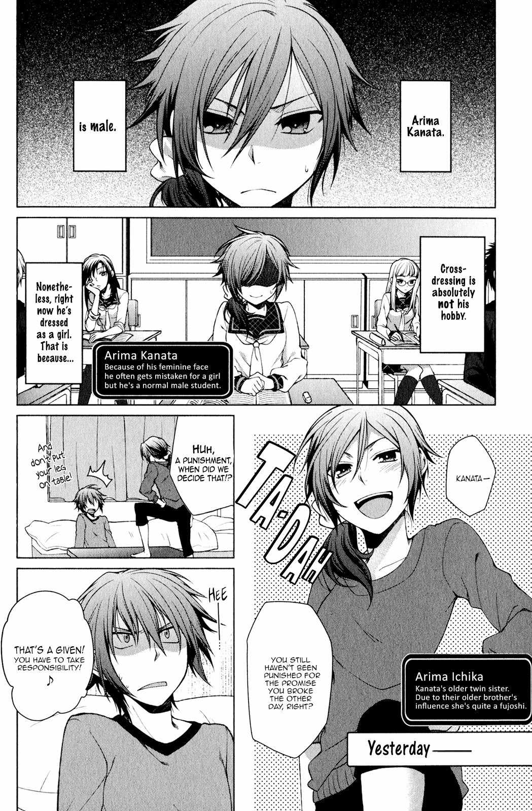 Fudanshi-kun no Honey Days Chapter 2 page 4 - Chapter 2: Obligatory cross-dressing for Gakuran boy