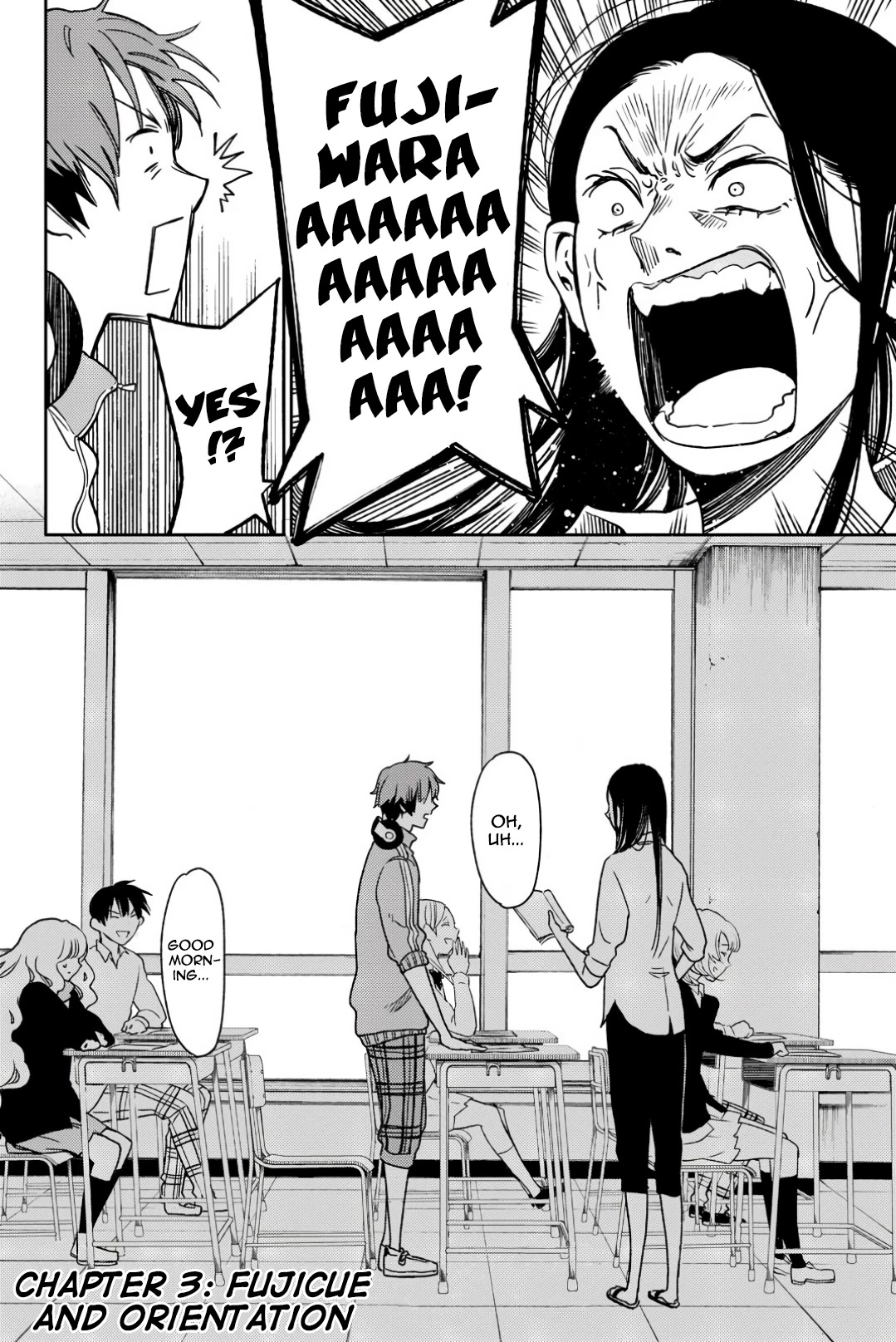 Fujicue!!!: Fuji Cue's Music Chapter 3 page 2 - Chapter 3: Fujicue and Orientation