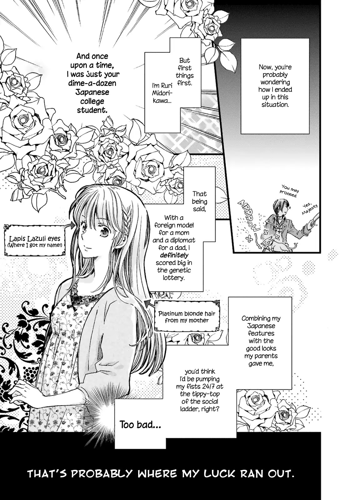 Fukushuu wo Chikatta Shironeko wa Ryuuou no Hiza no jou de Damin wo Musaboru Chapter 1 page 5 - Chapter 1: Summoned and Exiled