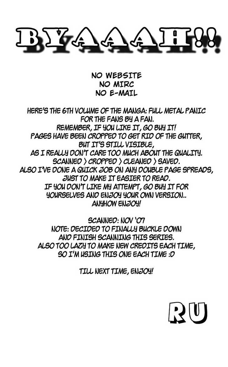 Full Metal Panic! Chapter 33 page 1 - Chapter 33 : The "Art" of War