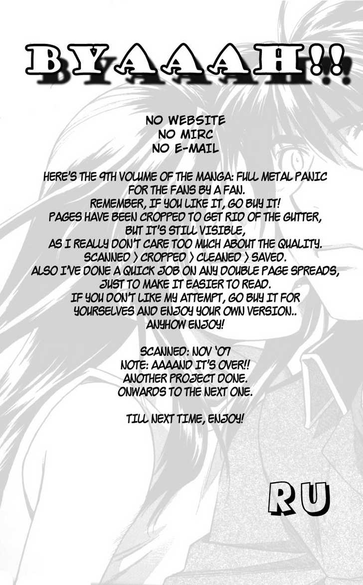Full Metal Panic! Chapter 52 page 1 - Chapter 52 : Shared Thoughts and a Dangerous Gamble