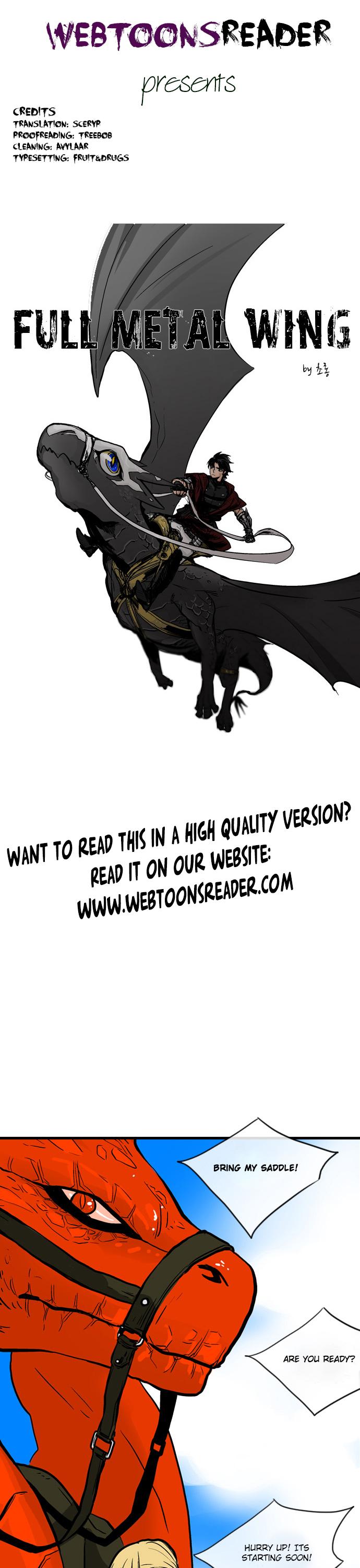 Full Metal Wing Chapter 8.2 page 1 - Chapter 8 v2 : Coward Dragon (8)