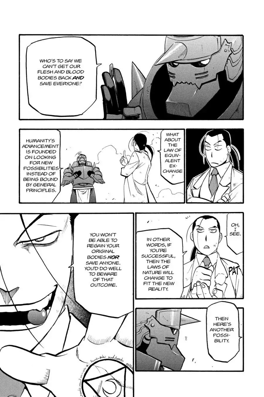 Fullmetal Alchemist manga, chapter 92, page 21 of 50