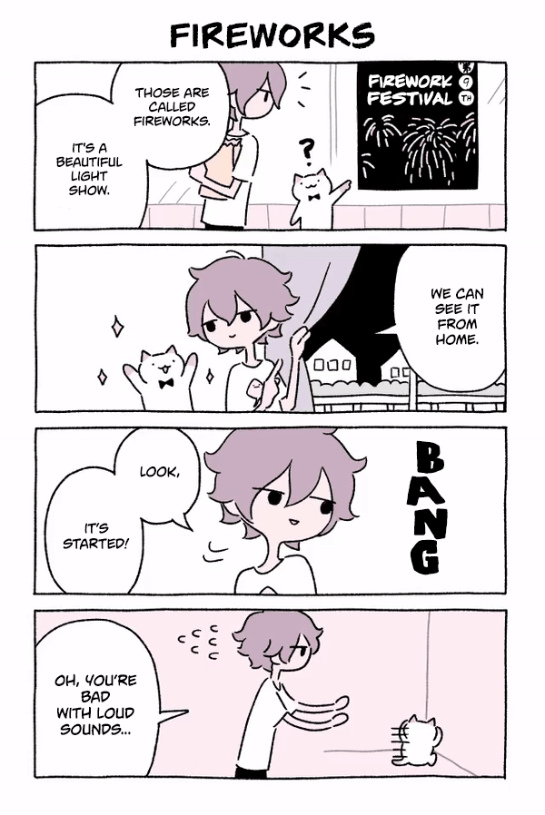 Fushigi Neko no Kyuu-chan Chapter 143 page 1 - Chapter 143: Fireworks