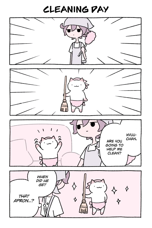 Fushigi Neko no Kyuu-chan Chapter 156 page 1 - Chapter 156: Cleaning Day
