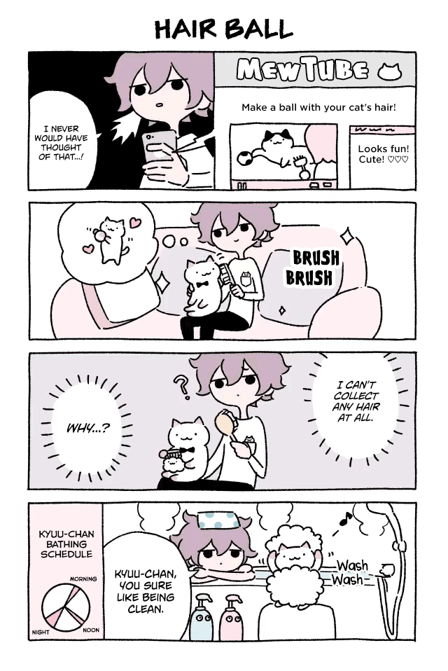 Fushigi Neko no Kyuu-chan Chapter 196 page 1 - Chapter 196: Hair Ball