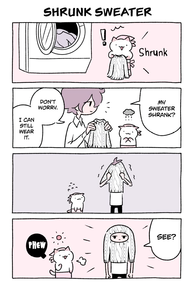Fushigi Neko no Kyuu-chan Chapter 291 page 1 - Chapter 291: Shrunk Sweater