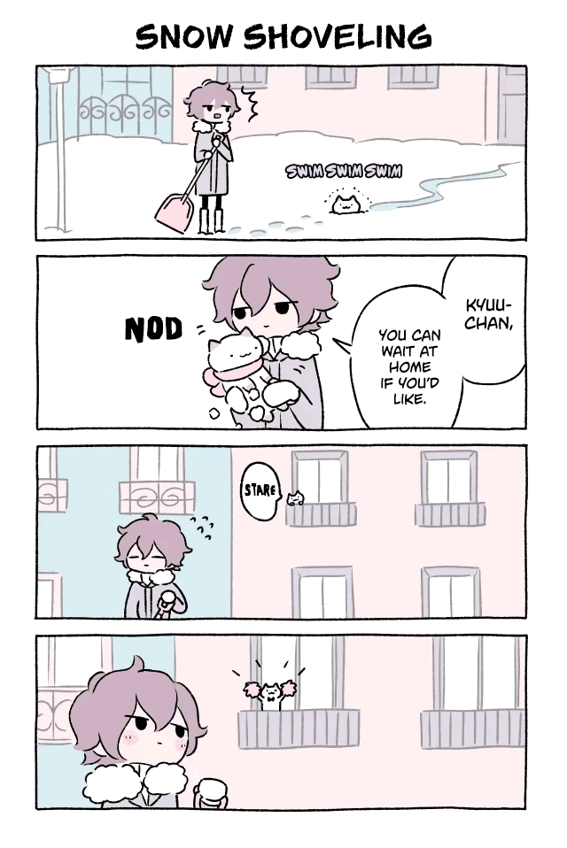 Fushigi Neko no Kyuu-chan Chapter 302 page 1 - Chapter 302: Snow Shoveling
