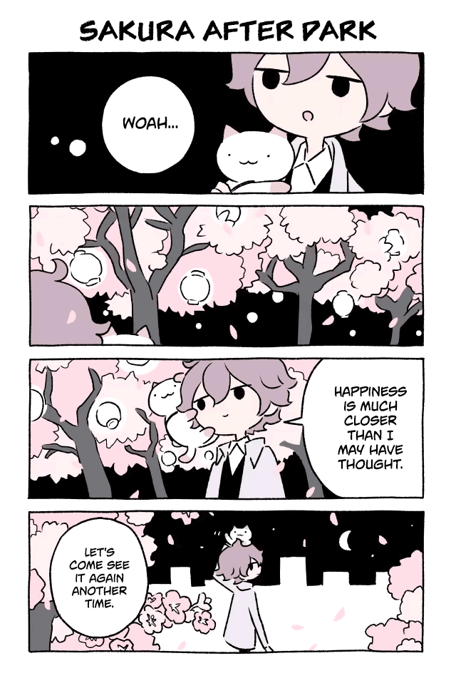 Fushigi Neko no Kyuu-chan Chapter 320 page 1 - Chapter 320: Sakura After Dark