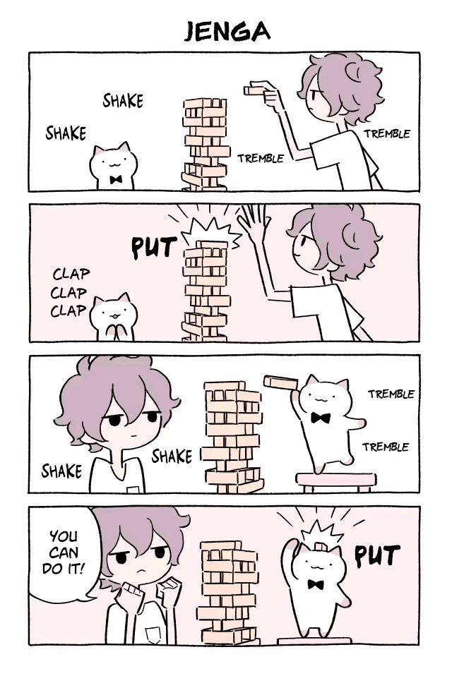 Fushigi Neko no Kyuu-chan Chapter 400 page 1 - Chapter 400: Jenga