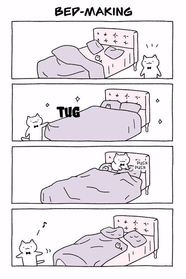 Fushigi Neko no Kyuu-chan Chapter 55 page 1 - Chapter 55: Bed-Making