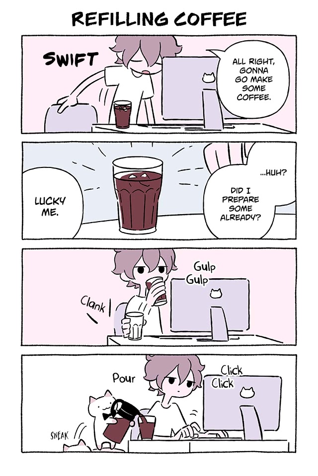 Fushigi Neko no Kyuu-chan Chapter 701 page 1 - Chapter 701: Refilling Coffee