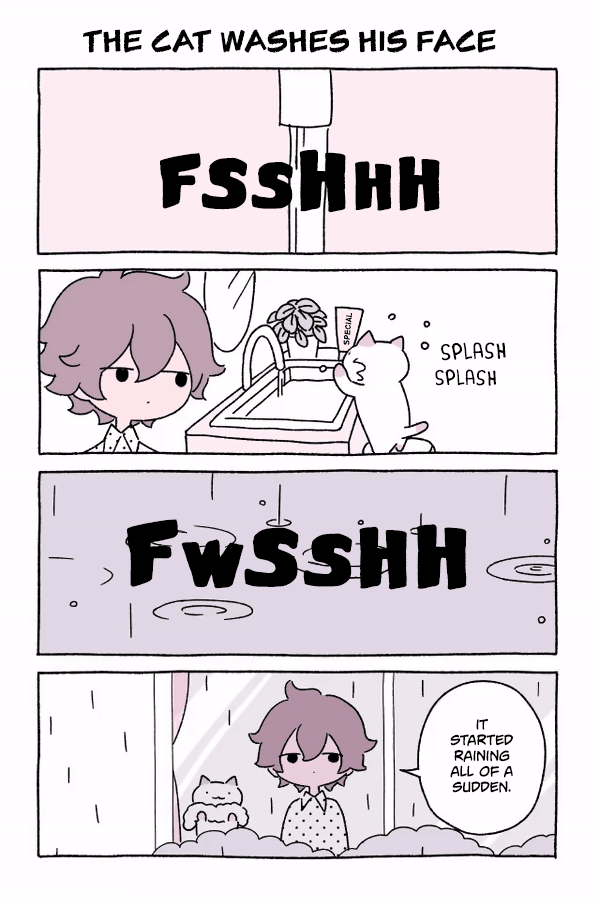 Fushigi Neko no Kyuu-chan Chapter 85 page 1 - Chapter 85: The Cat Washes His Face