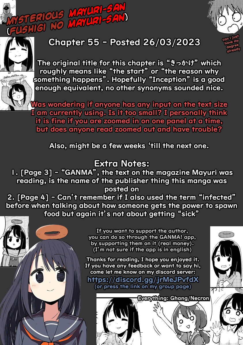 Fushigi no Mayuri-san Chapter 55 page 5 - Chapter 55: Inception