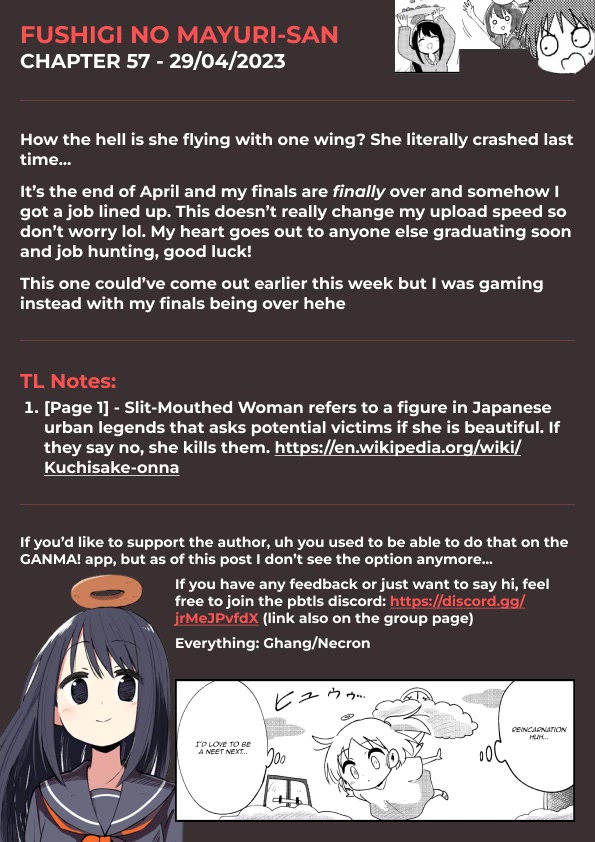 Fushigi no Mayuri-san Chapter 57 page 5 - Chapter 57: Urban Legend