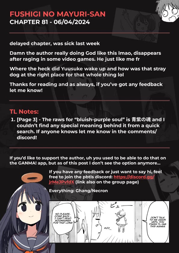 Fushigi no Mayuri-san Chapter 81 page 5 - Chapter 81: Return from death
