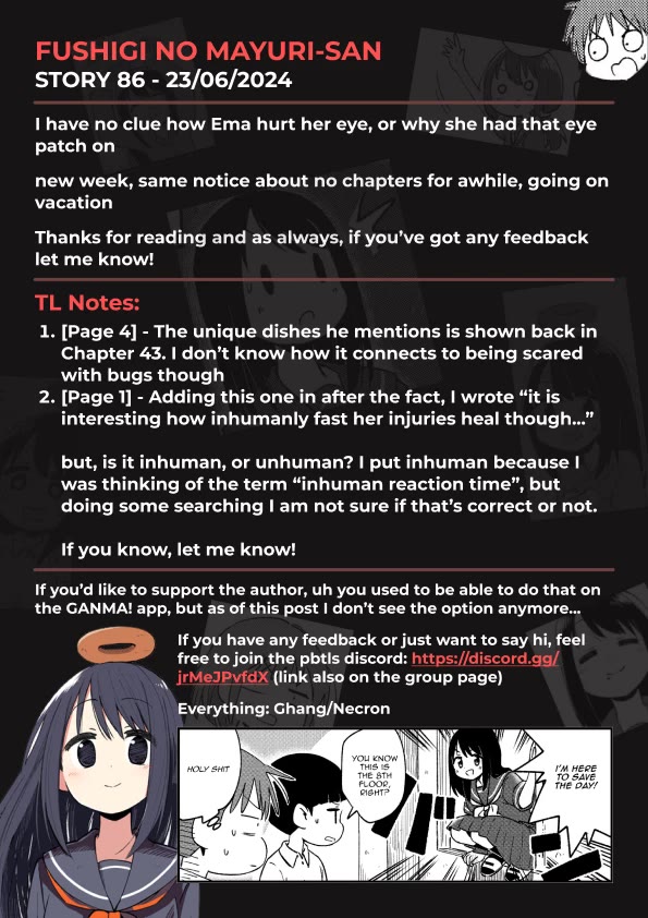 Fushigi no Mayuri-san Chapter 86 page 5 - Chapter 86: Preying Mantis
