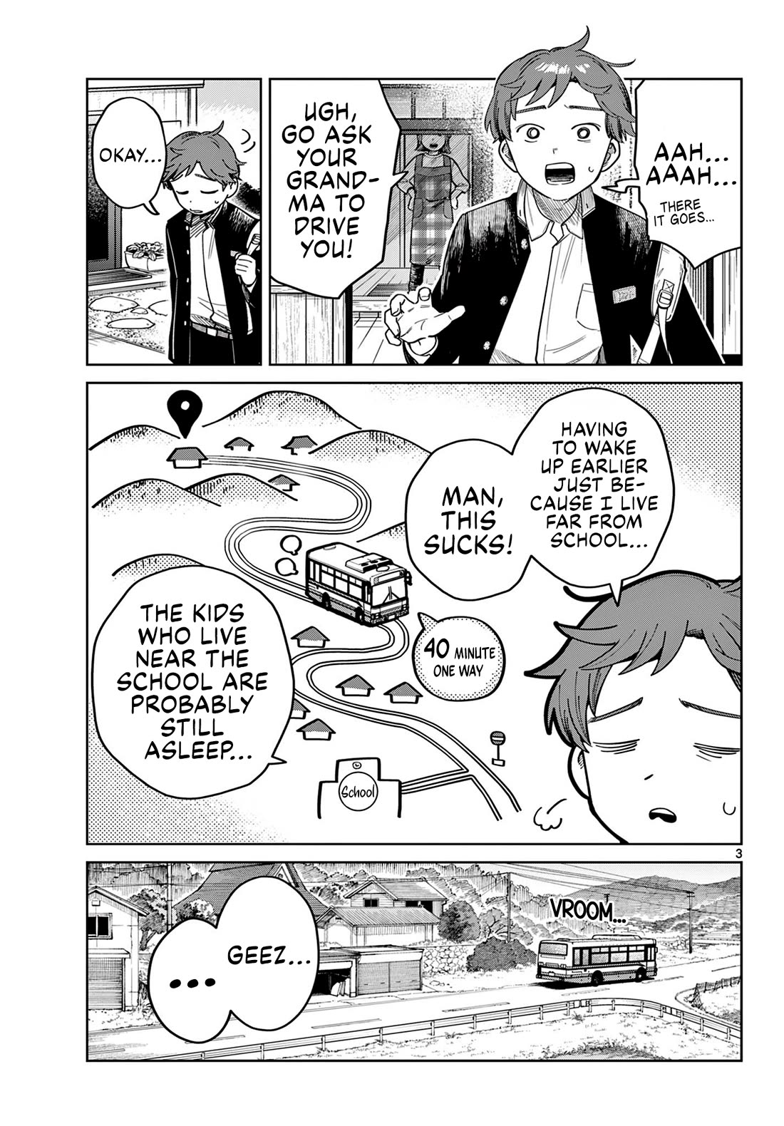 Futari Bus Chapter 2 page 3 - Chapter 2: Overslept