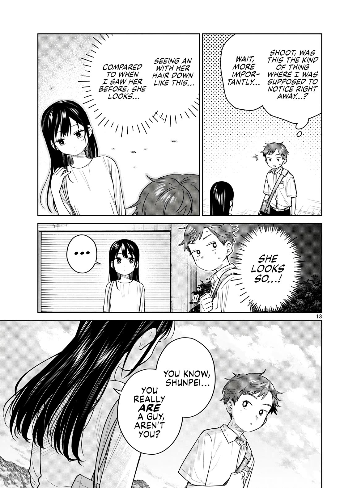 Futari Bus Chapter 44 page 13 - Chapter 44: Fluttering Hair