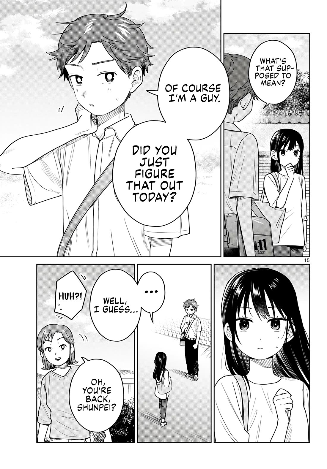 Futari Bus Chapter 44 page 15 - Chapter 44: Fluttering Hair