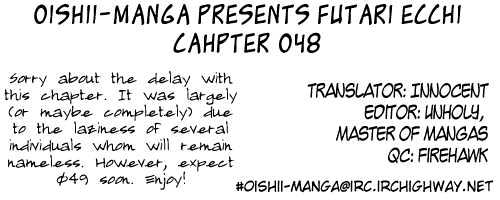 Futari Ecchi Chapter 48 page 1 - Chapter 48 : Their First 69