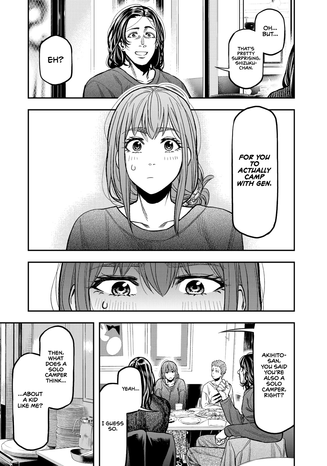Futari Solo Camp Chapter 15 page 7 - Chapter 15: Something you want to tell Shizuku about?