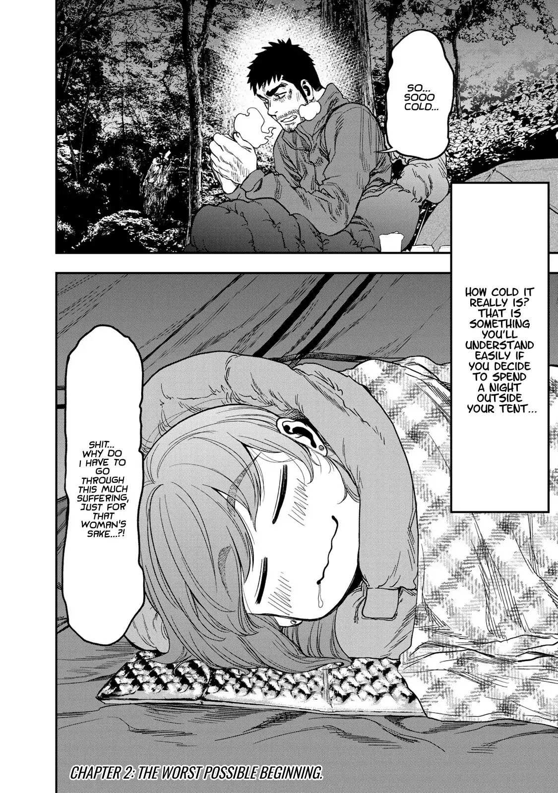 Futari Solo Camp Chapter 2 page 2 - Chapter 2: The Worst Possible Beginning
