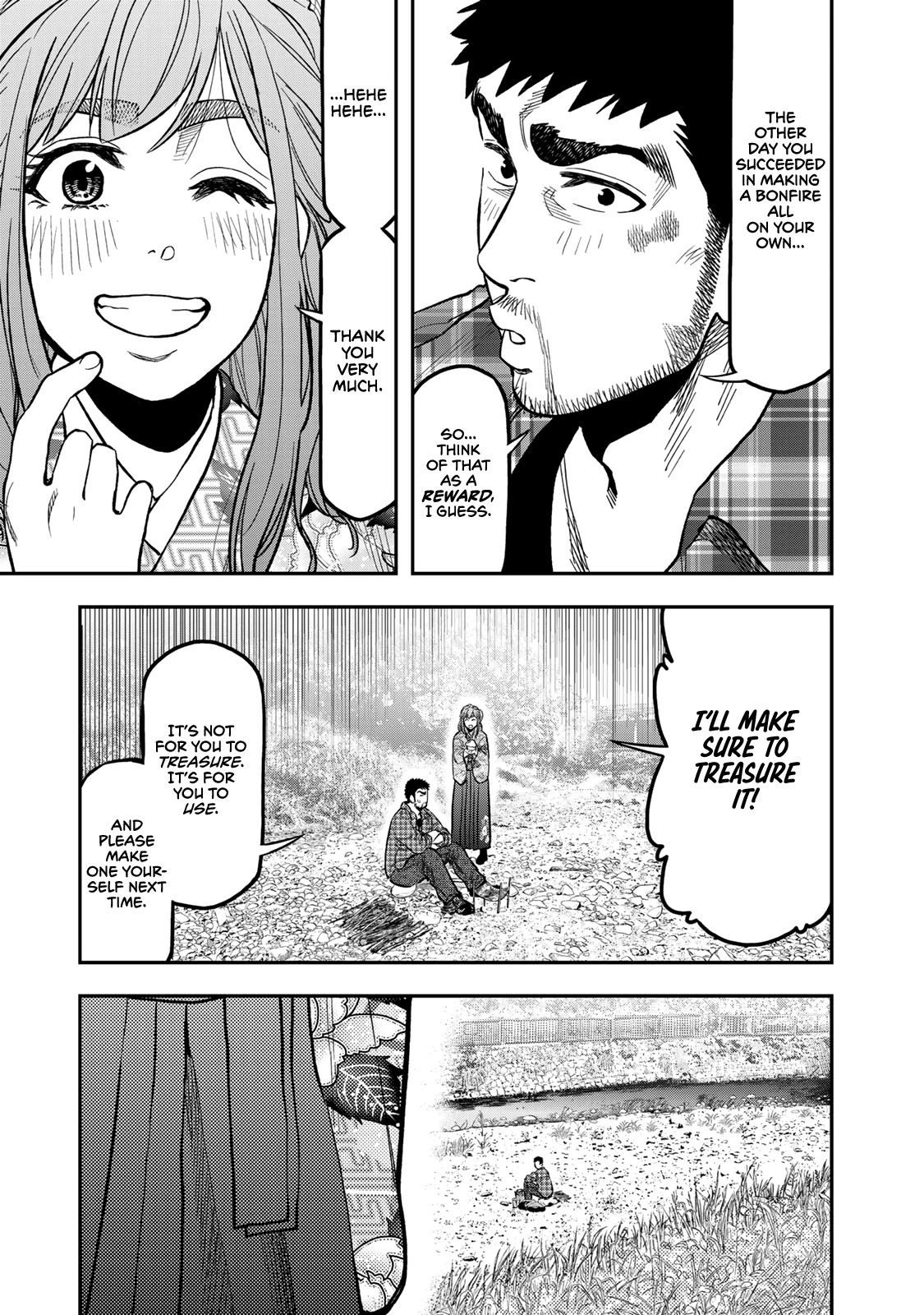 Futari Solo Camp Chapter 20 page 15 - Chapter 20: Bonfire Life