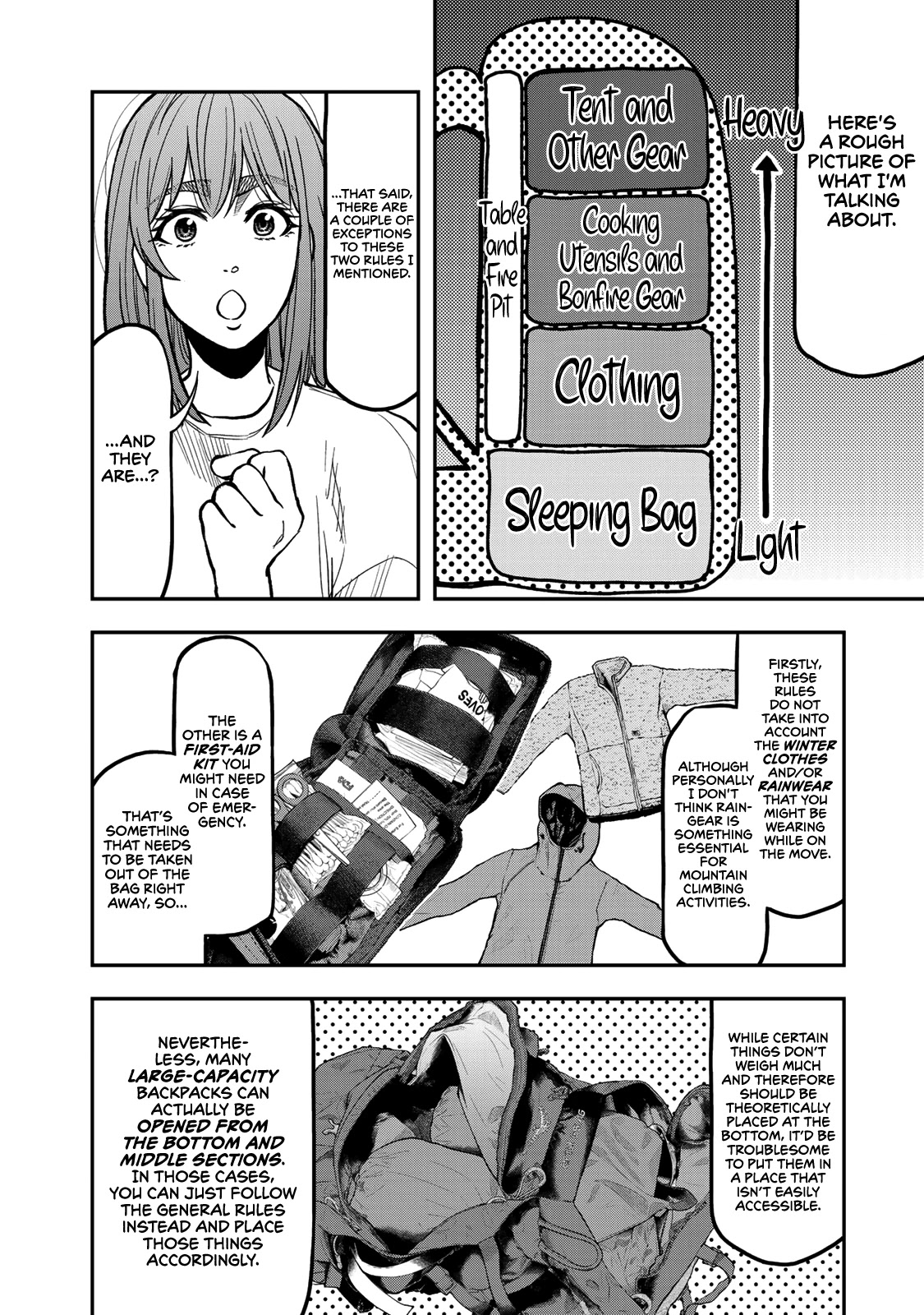 Futari Solo Camp Chapter 24 page 12 - Chapter 24: For God's sake, use your gear properly!