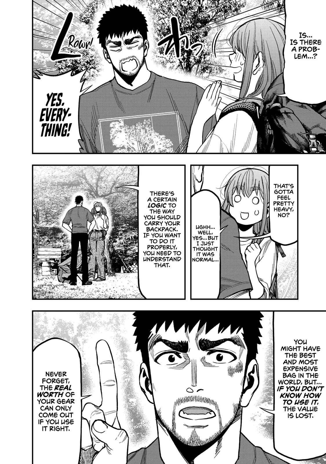 Futari Solo Camp Chapter 24 page 2 - Chapter 24: For God's sake, use your gear properly!
