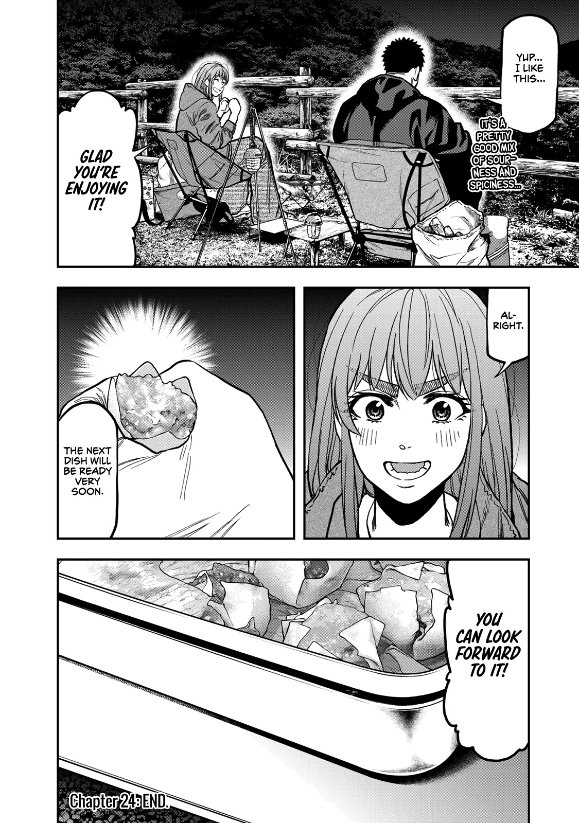 Futari Solo Camp Chapter 24 page 22 - Chapter 24: For God's sake, use your gear properly!
