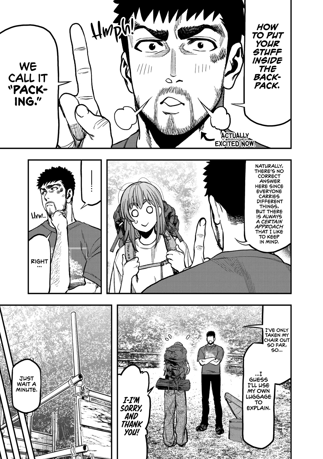 Futari Solo Camp Chapter 24 page 7 - Chapter 24: For God's sake, use your gear properly!