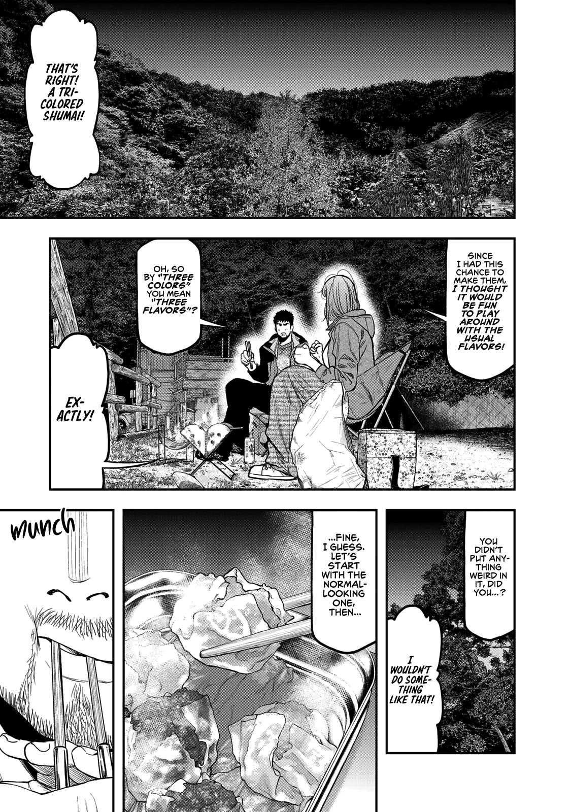 Futari Solo Camp Chapter 25 page 7 - Chapter 25: Delicious and Spicy, Chinese Camping Food!