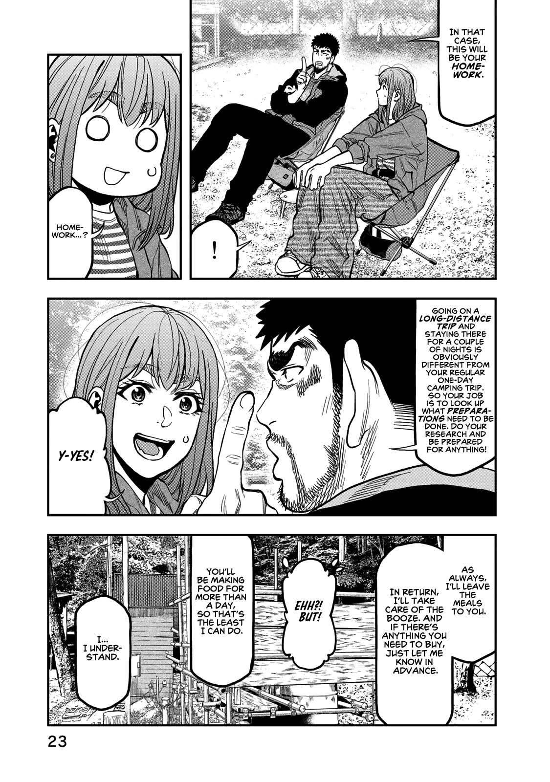 Futari Solo Camp Chapter 26 page 23 - Chapter 26: Gen and Kana