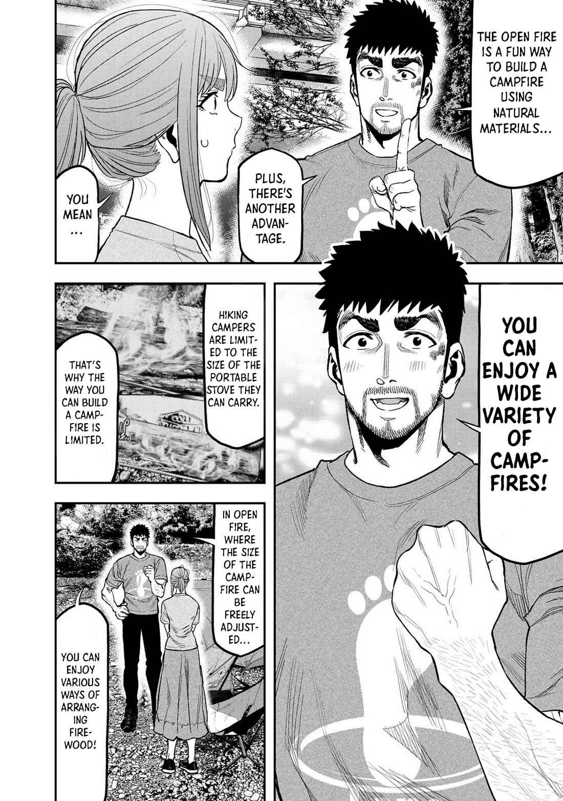 Futari Solo Camp Chapter 39 page 14 - Chapter 39: The Charm Of An Open Fire